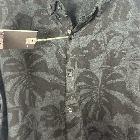 LINKSOUL Men’s Printed Delray Polo Black Heather Monstera size XXL. NWT. - Picture 10 of 12
